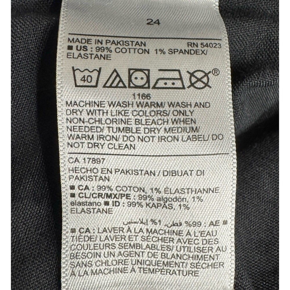 Old Navy Sky Hi Jeans Womens Plus 24 Black Distressed Button Straight 44 x 27 - Picture 5 of 9